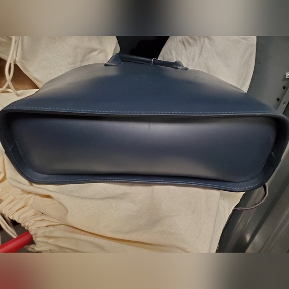 NWT $895 Mansur Gavriel Blu calf leather dome bag - Picture 8 of 10